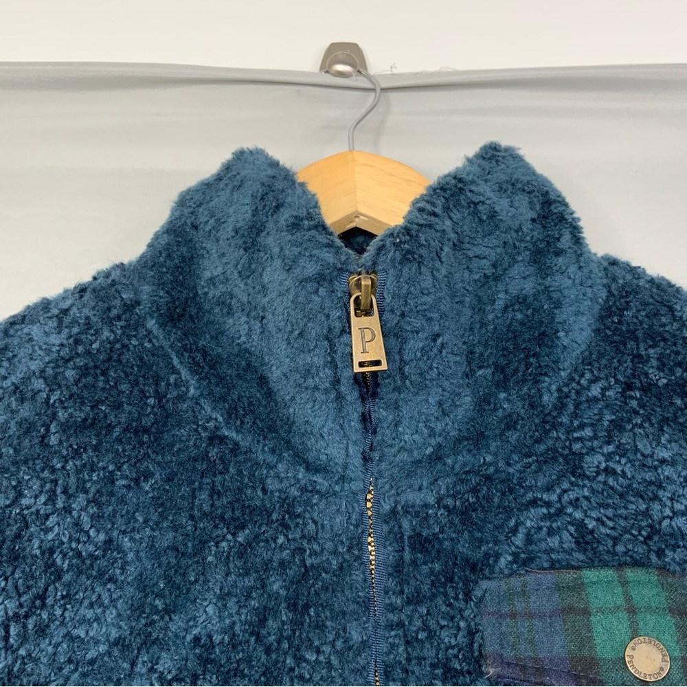 Pendleton Full Zip Fleece Blue/Green Jacket. Women’s S I’ve Medium. - Picture 6 of 7